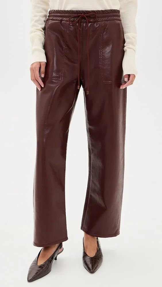 Rework Faux Leather Pull On Pants