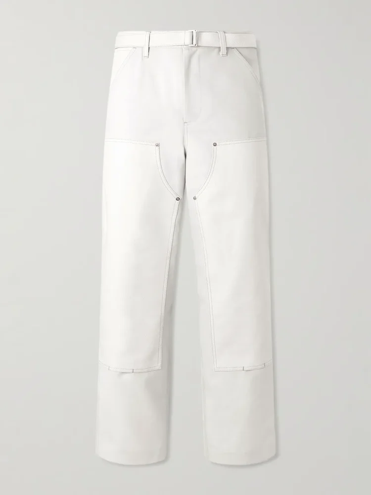 + Carhartt WIP Duck Wide-Leg Belted Grain de Poudre and Cotton-Canvas Trousers