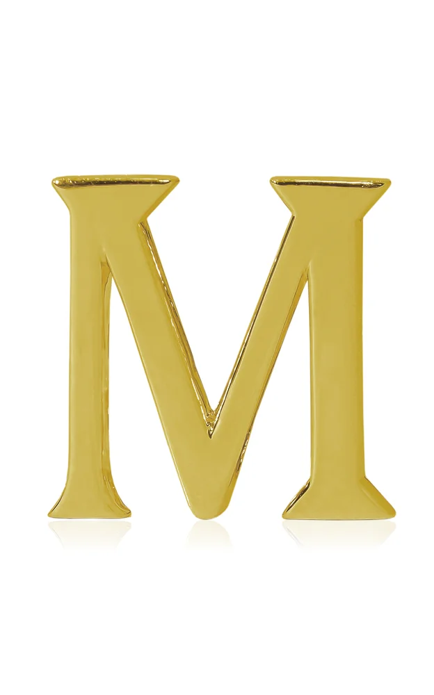 Alphabet 'M' 18K Yellow Gold Bag Charm