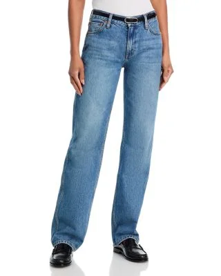 RE/DONE90s Mid Rise Loose Fit Straight Jeans in Medium Vain