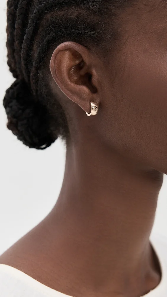 Wide Icon Huggie Hoop Earrings