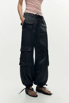 Women's Satin cargo pants