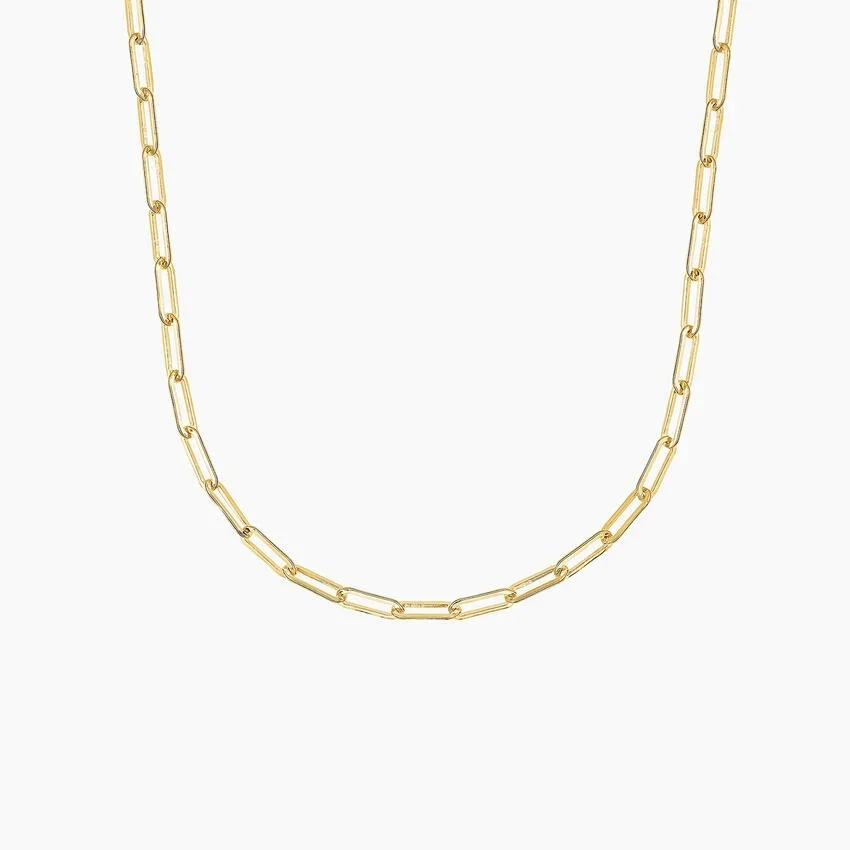 Devon Lightweight Paperclip Chain Necklace (Small), 18 in.