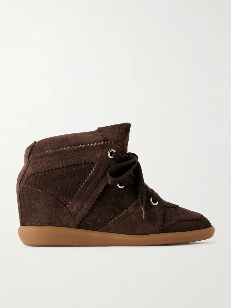 bobby suede wedge sneakers