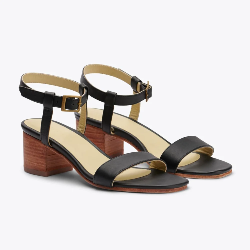 Lucia Block Heel Sandal - Black