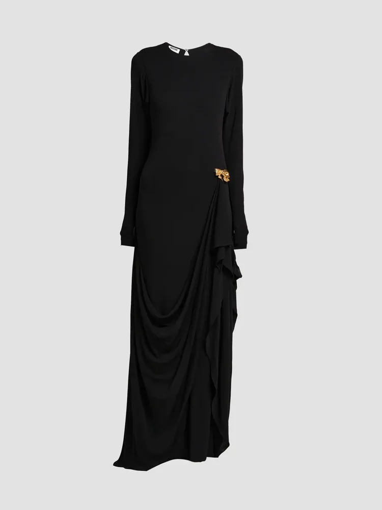 Bow Draped Maxi Dress