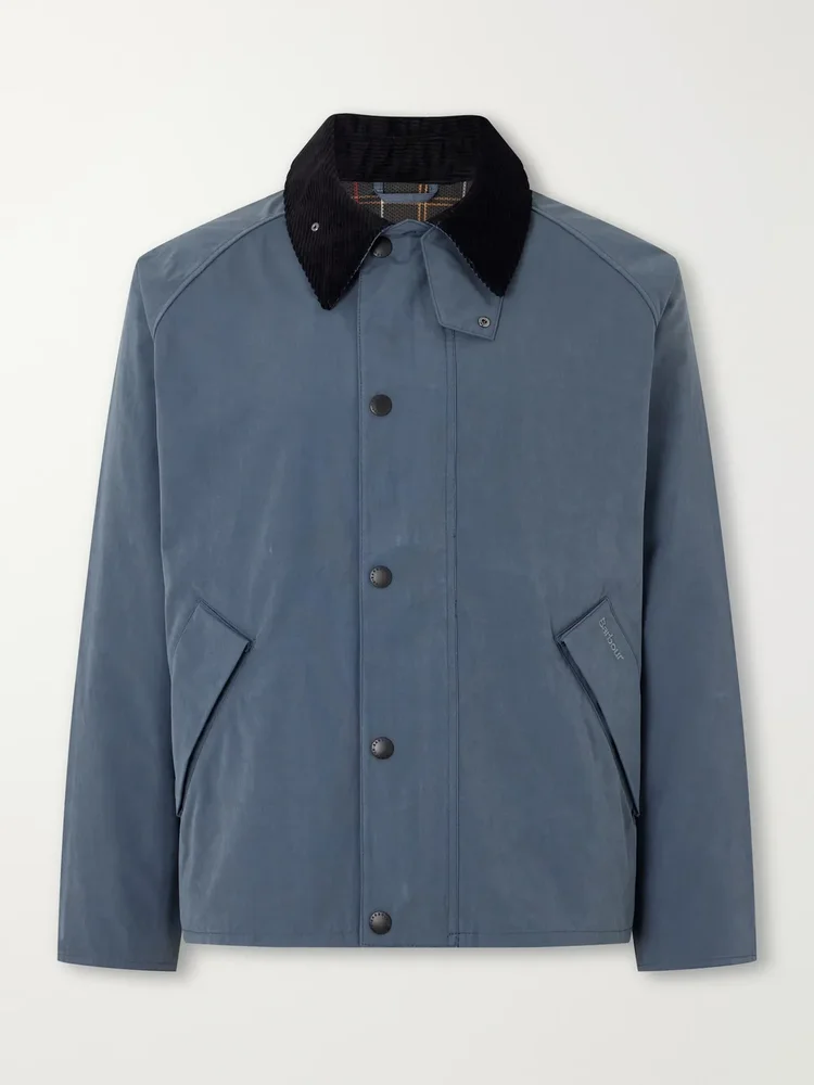 Transporter Casual Corduroy-Trimmed Cotton-Moleskin Jacket
