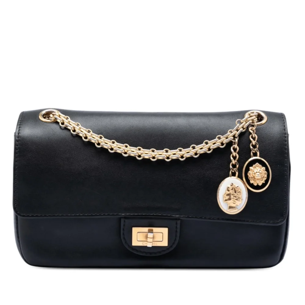 Pre-Owned Chanel Nude Medallion Reissue 2.55 Flap Bag Calfskin 225