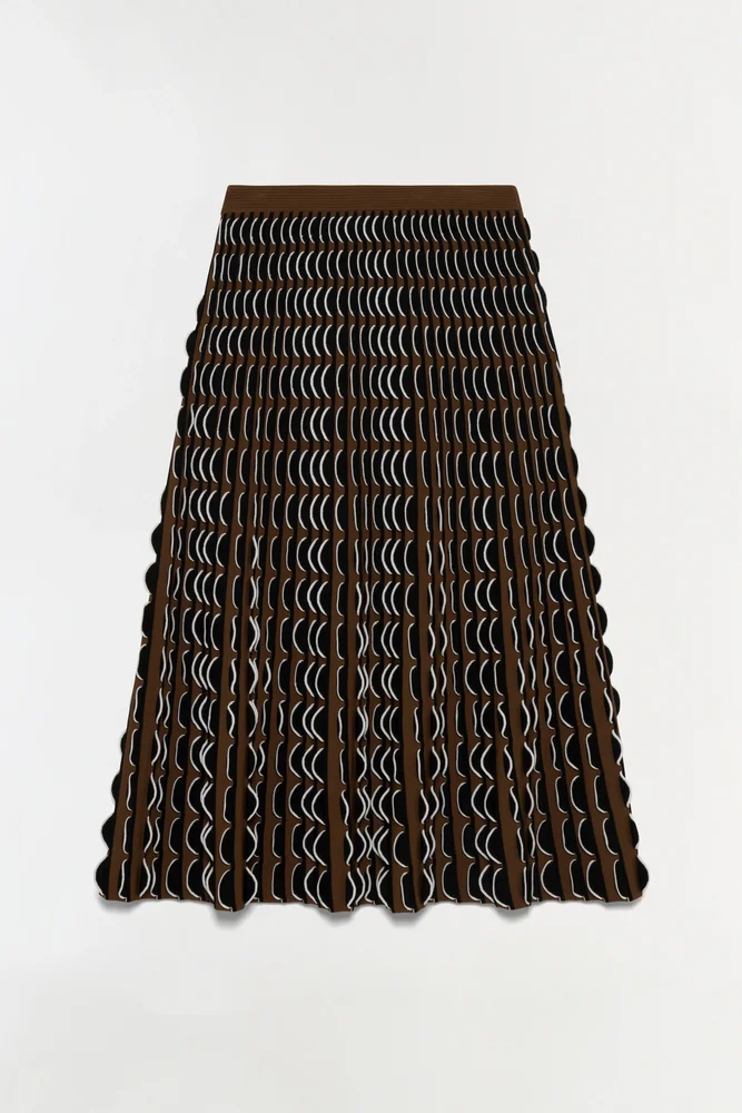 Ike Compact Knit Midi Skirt