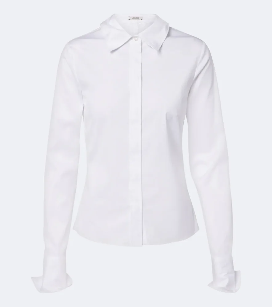 Cotton-blend poplin shirt
