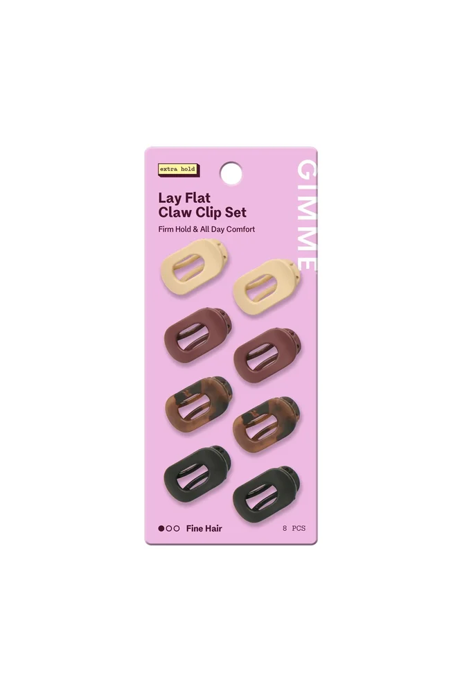Mini Lay Flat Claw Clip Set