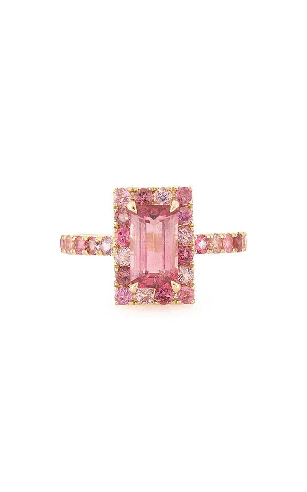 18K Yellow Gold Tourmaline Bubble Gum Candy Ring