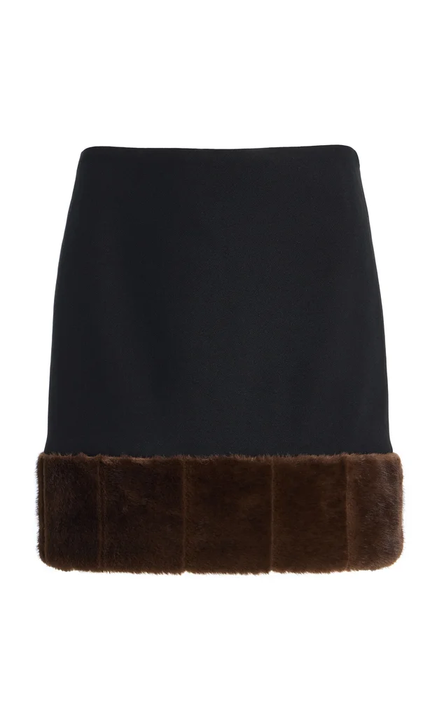 Faux Fur Mini Skirt