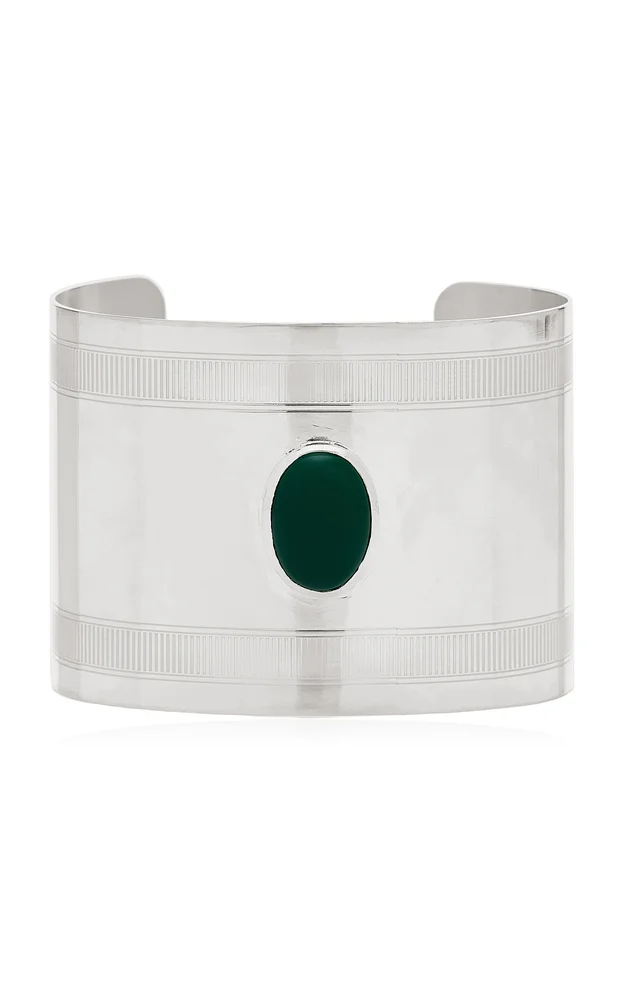 Exclusive La Isla Agate Silver-Plated Bangle
