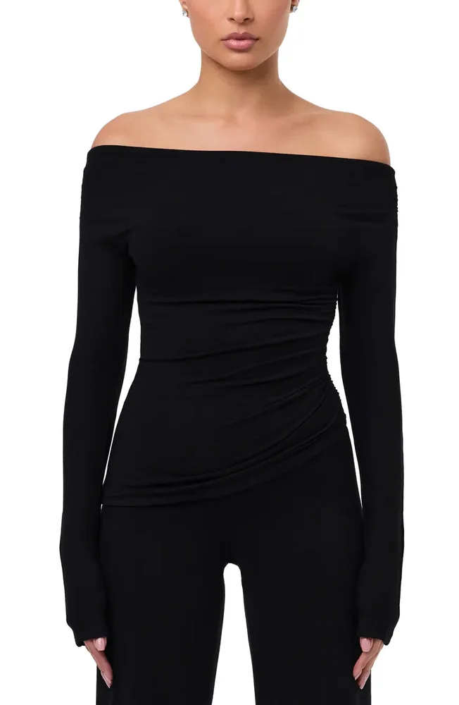 Off the Shoulder Ruched Top