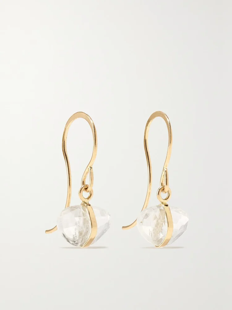 14-karat recycled gold moonstone earrings