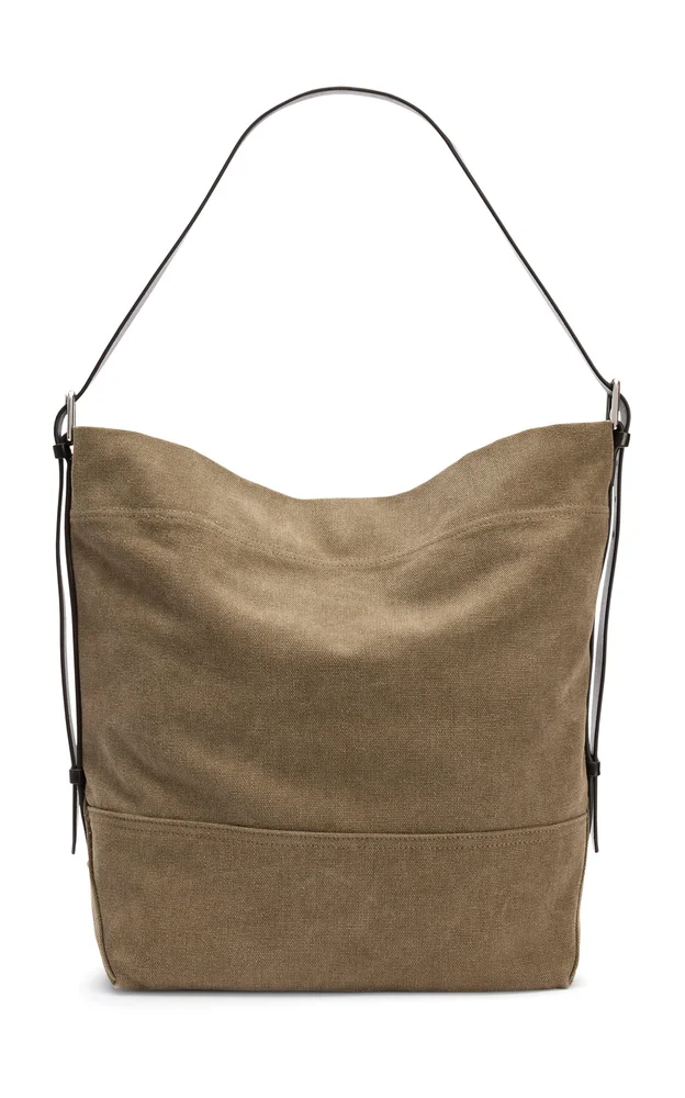 Belted Cotton Tote Bag