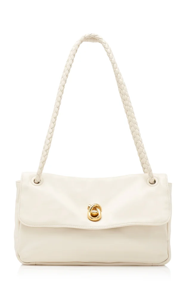 Knot Lock Leather Shoulder Bag