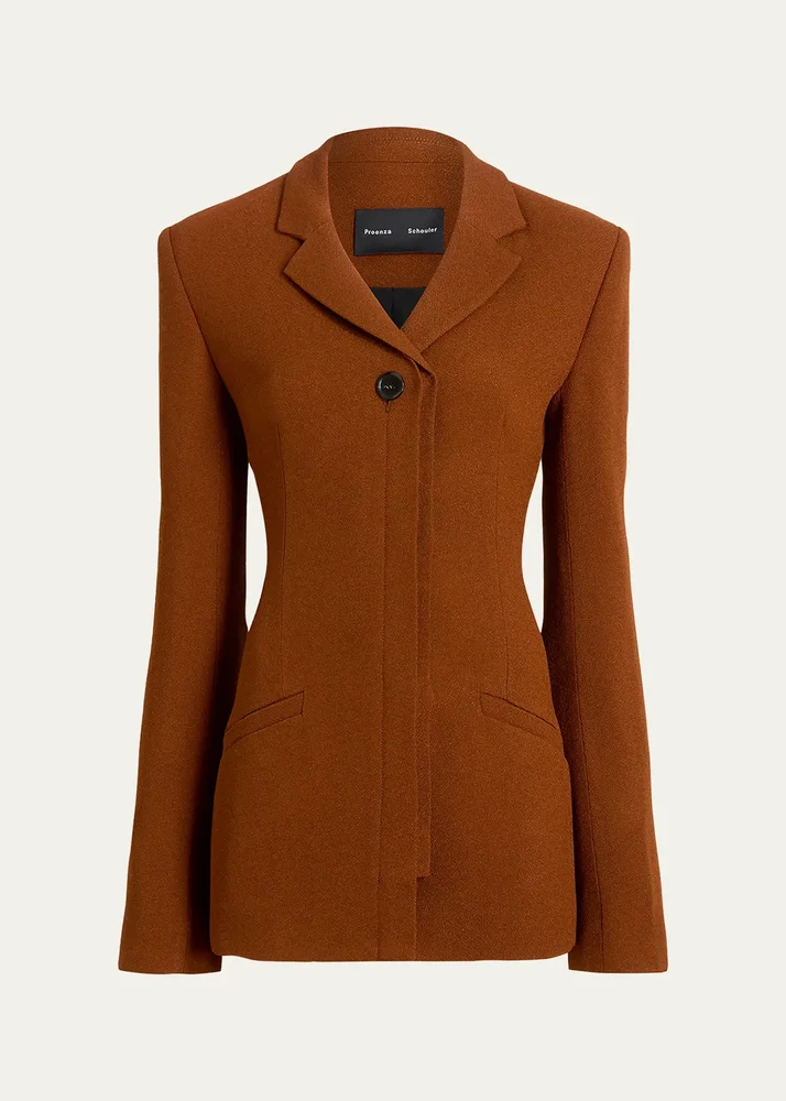 Vioni Heavy Sable Single-Breasted Jacket
