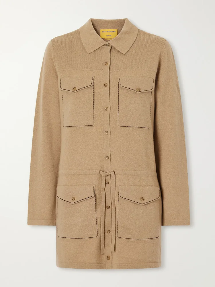 Industry drawstring cashmere mini dress