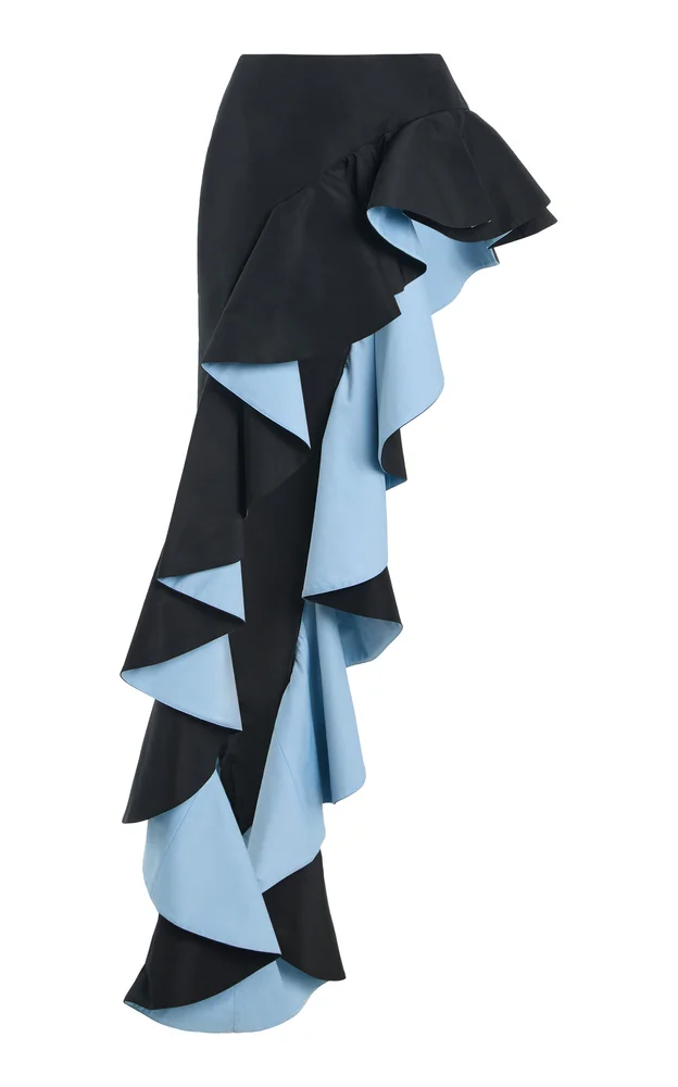 Contrast Ruffle Mini Skirt