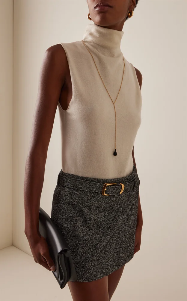 x Camille Charrière Turtleneck Cashmere Top