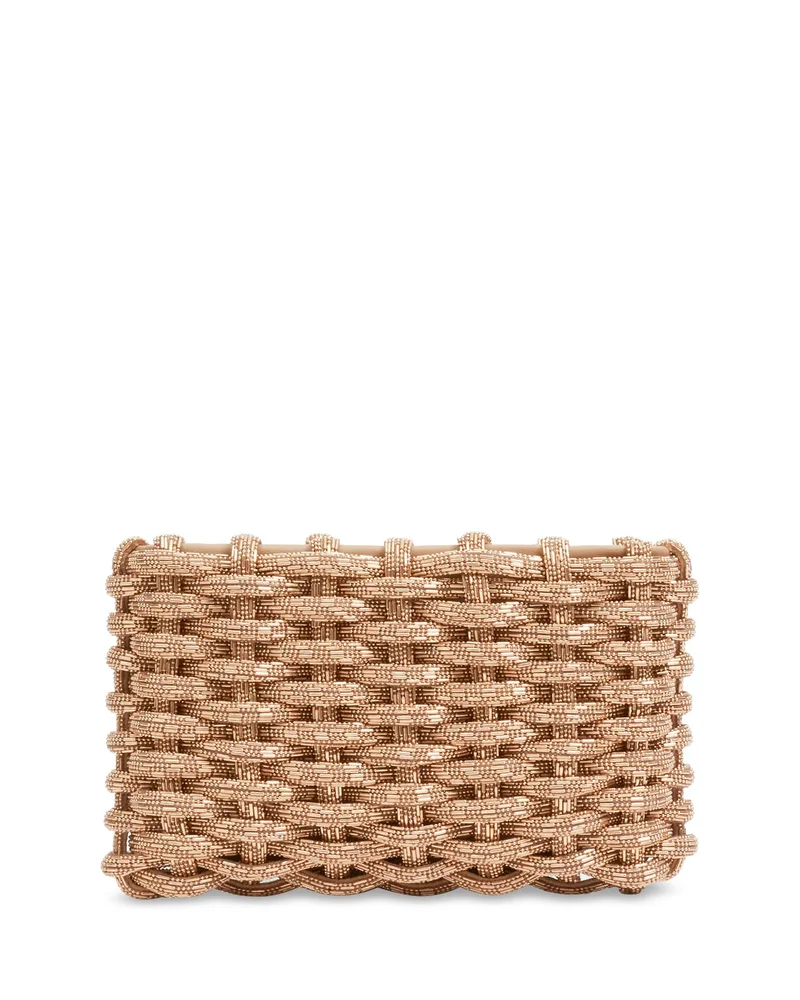 Morgan Embellished Woven Clutch