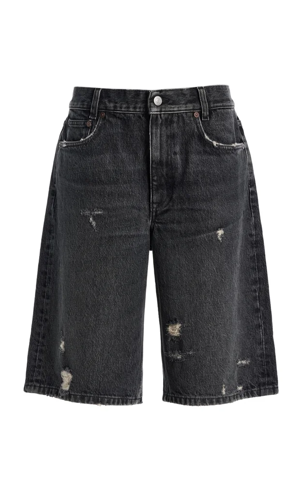 High-Rise Denim Shorts