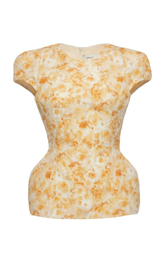 Floral Cotton Peplum Top