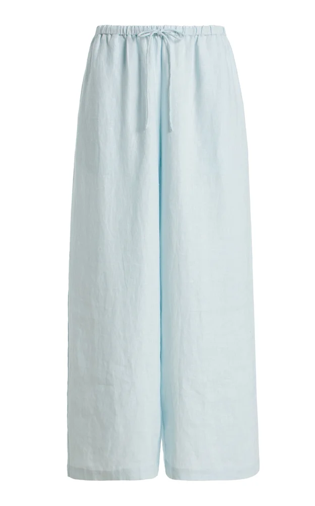 Faye Linen Wide-Leg Pants