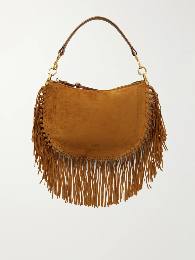 Oskan Soft fringed suede shoulder bag