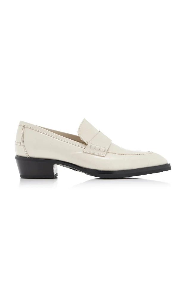 Wilder Eel-Embossed Leather Loafers