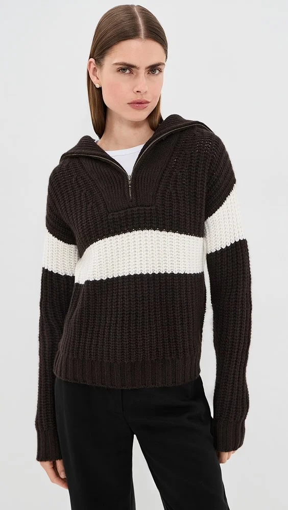 Mavis Quarter Zip Cashmere Sweater