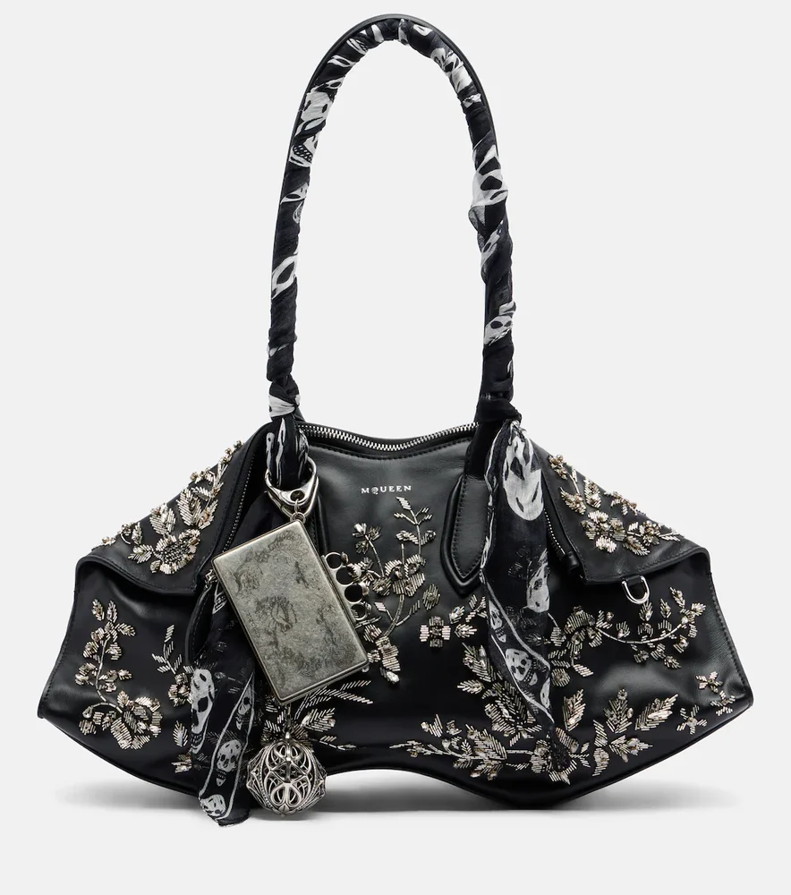 Manta Medium embellished leather shoulder bag