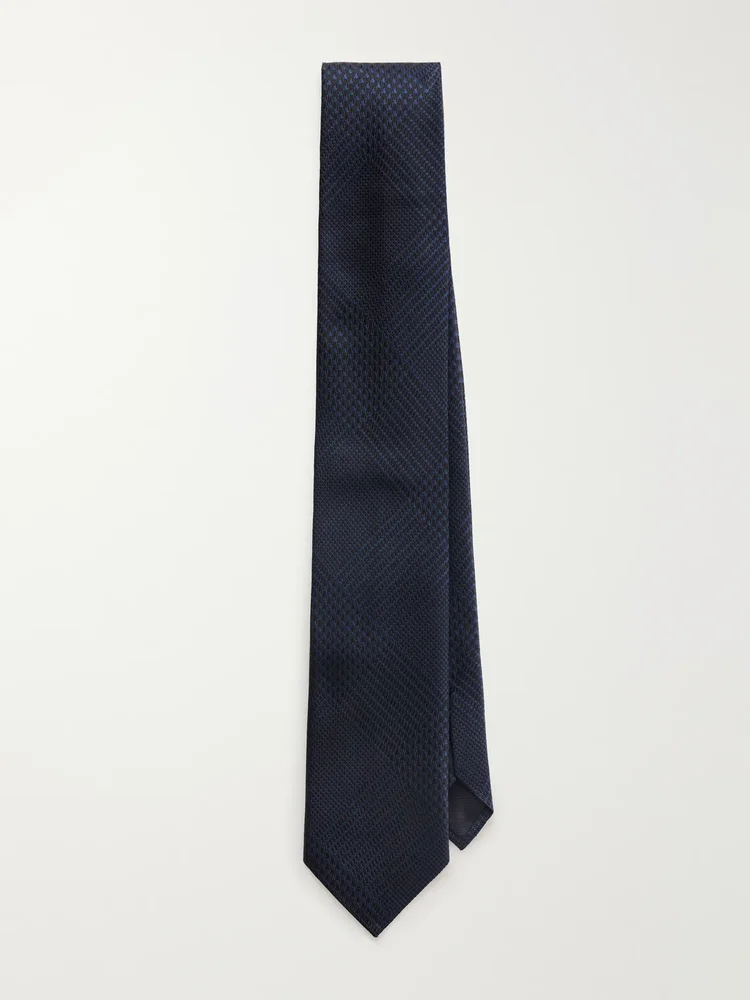 7cm Prince of Wales Checked Silk-Jacquard Tie
