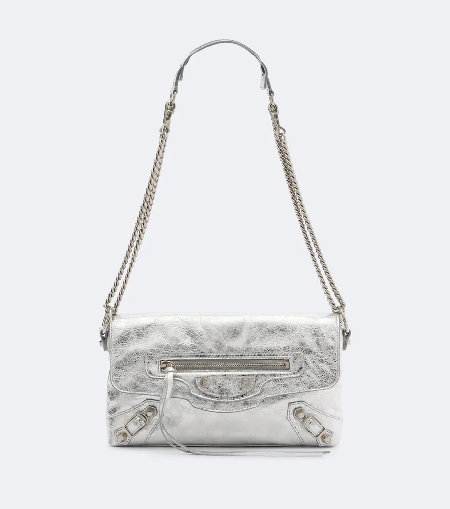 Le City metallic leather shoulder bag