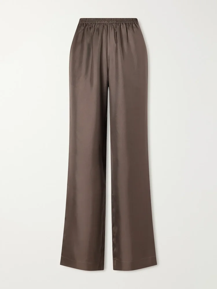 Alera silk wide-leg pants