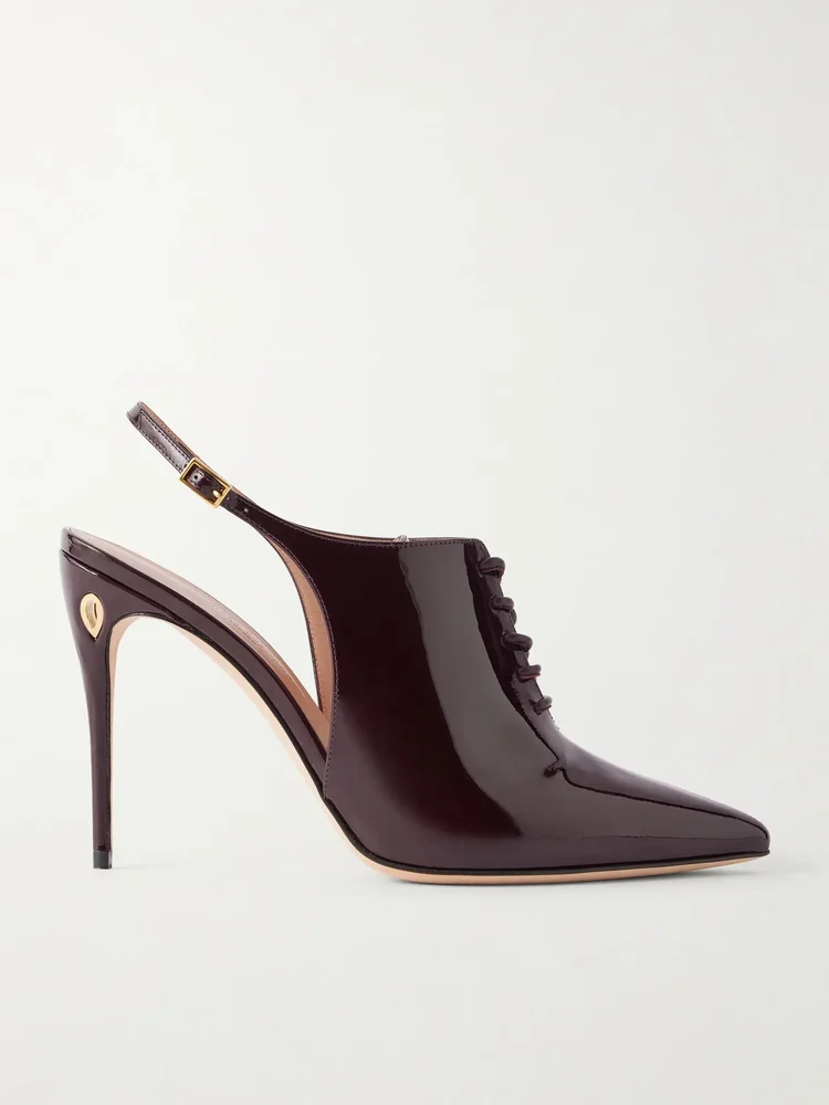 Lucio 105 patent leather slingback pumps