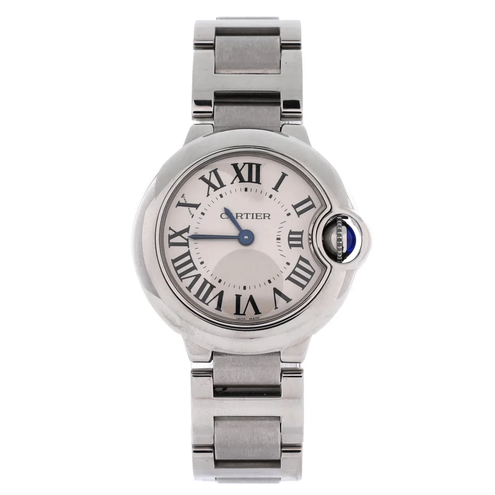 Pre-Owned Ballon Bleu de Cartier Quartz Watch Stainless Steel 28, Great Condition