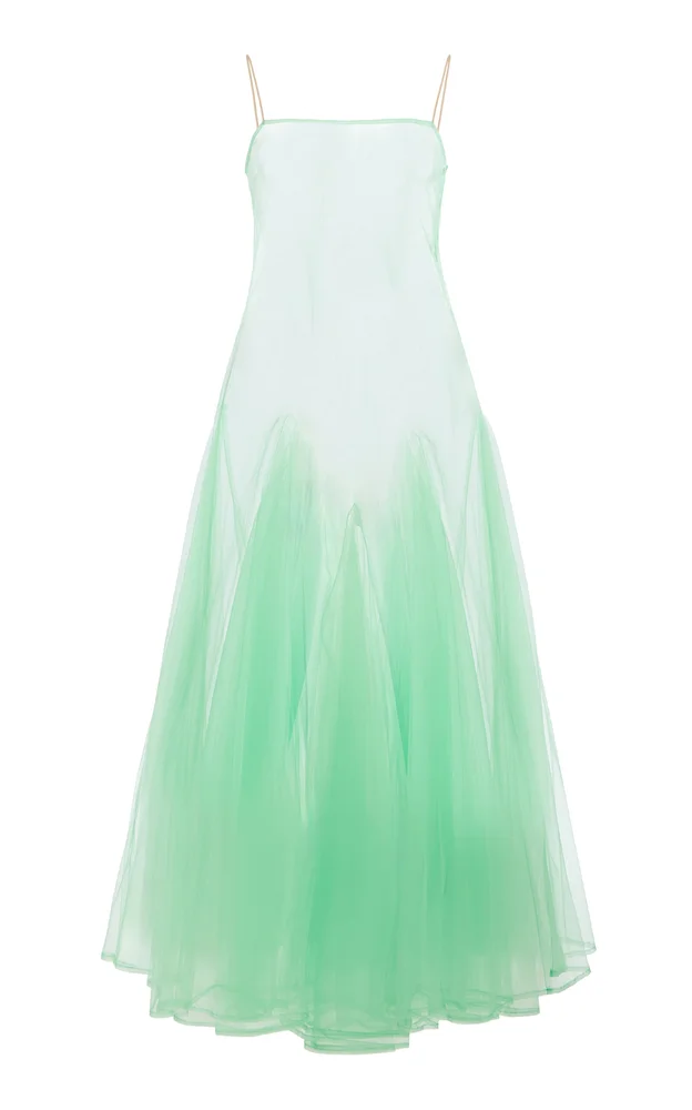 Exclusive Camille Sheer Tulle Midi Dress