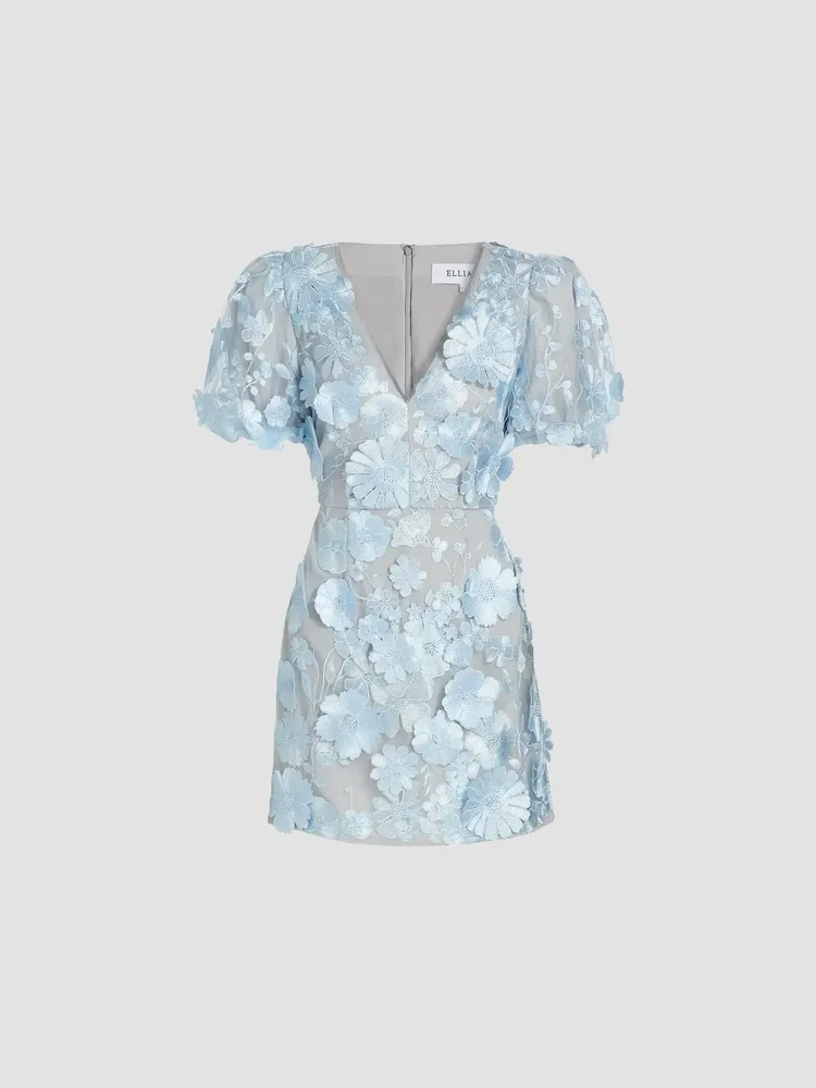 Zayla 3D Floral Mesh Minidress