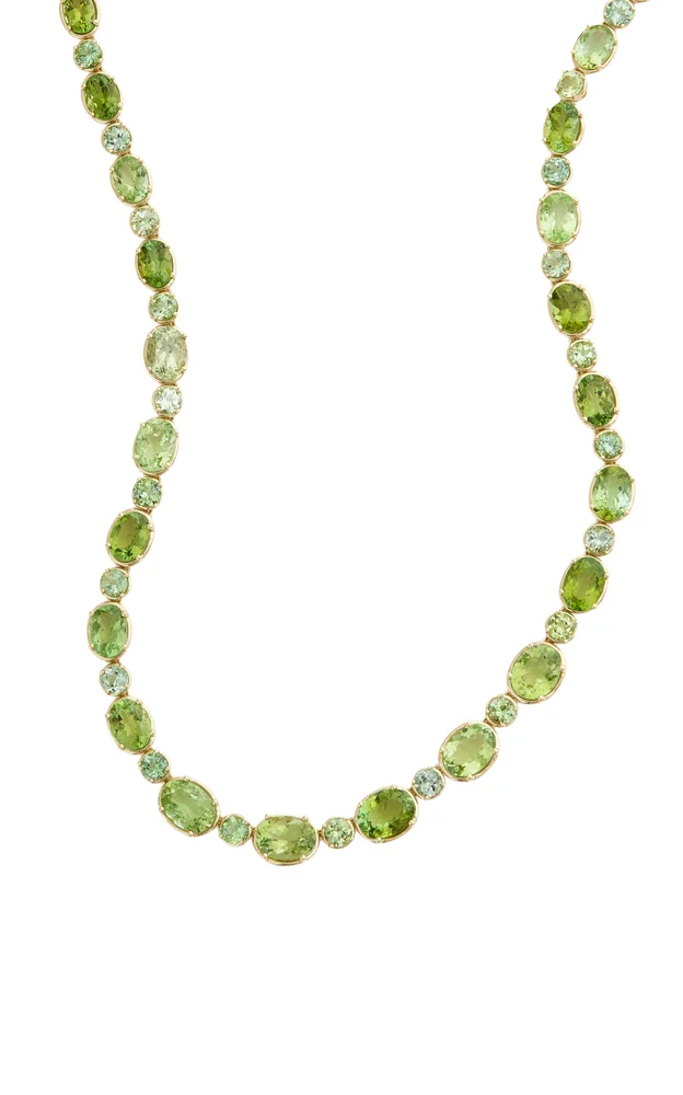 18K Yellow Gold Tourmaline Necklace