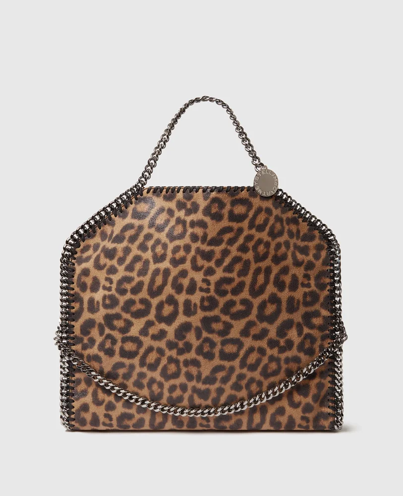 Stella McCartney Falabella Leopard Fold-Over Tote Bag