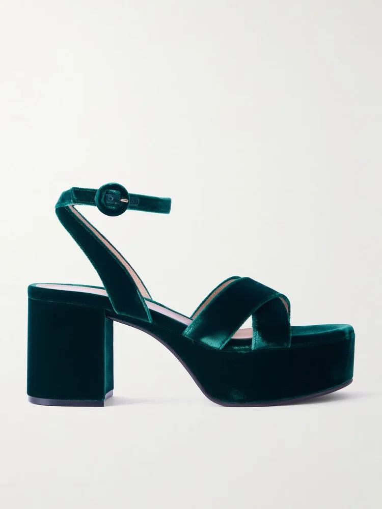 35 velvet sandals