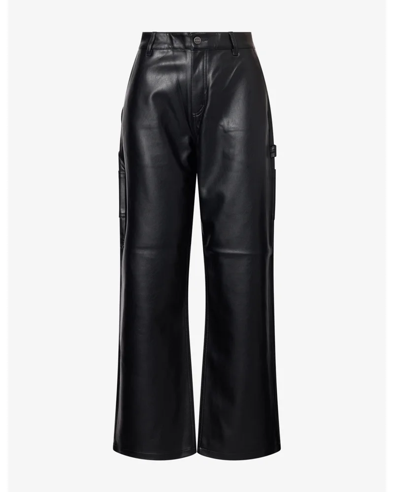 Arizona Straight-Leg Faux-Leather Trousers