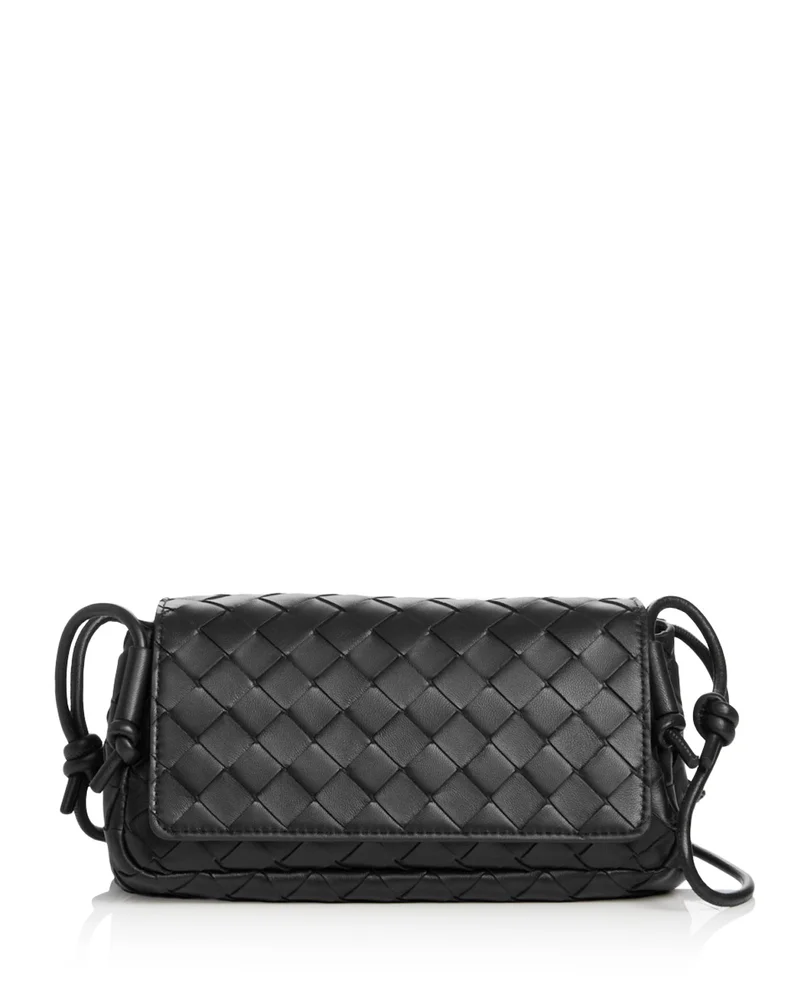 Notturno Intrecciato Leather Pouch Shoulder Bag