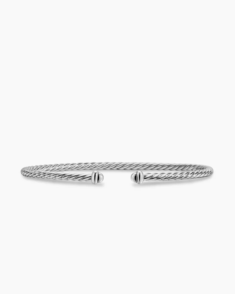 davidyurman.com Micro Cable Flex Bracelet Sterling Silver, 2.6mm