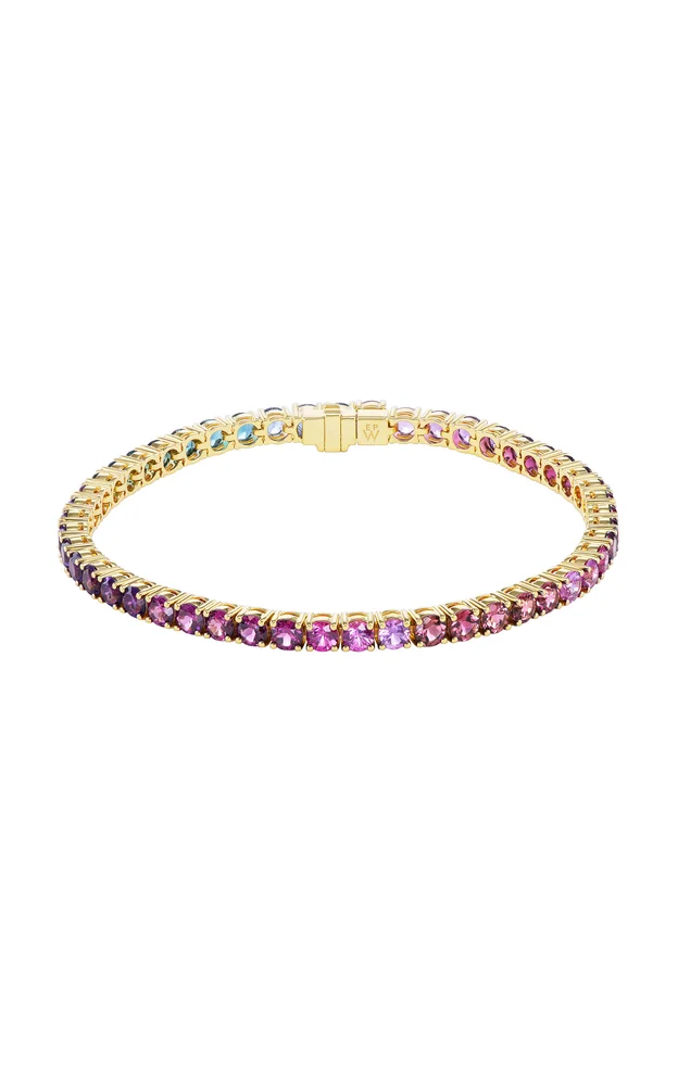 Ombre 18K Yellow Gold Multi-Stone Tennis Bracelet