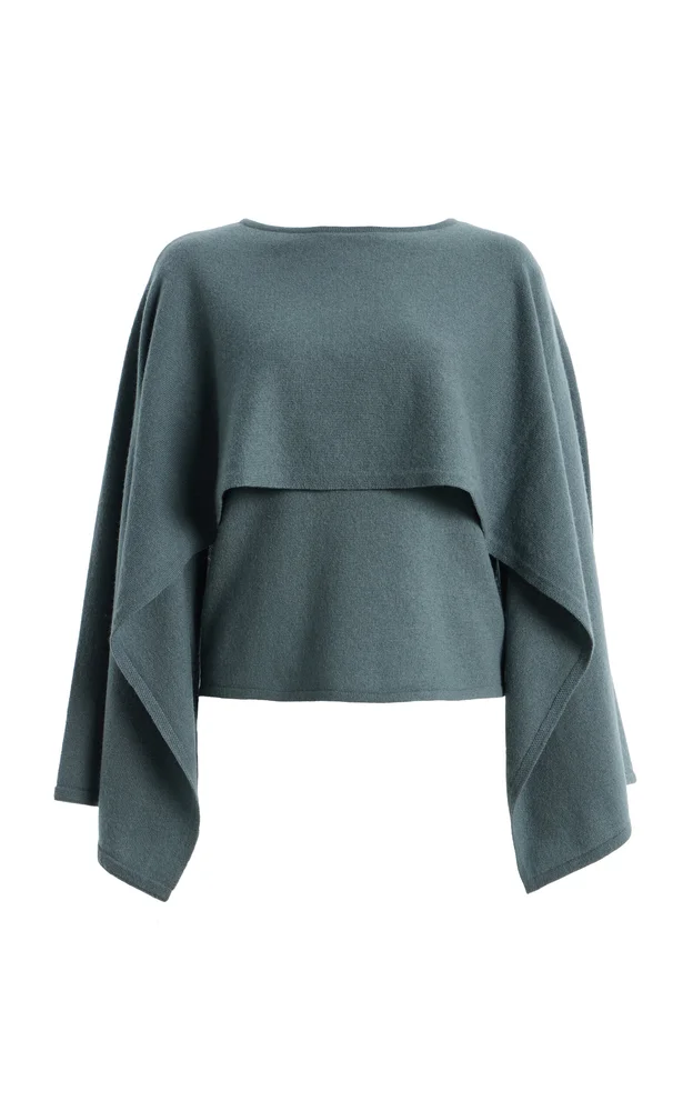 Valiant Draped Wool-Cashmere Sweater