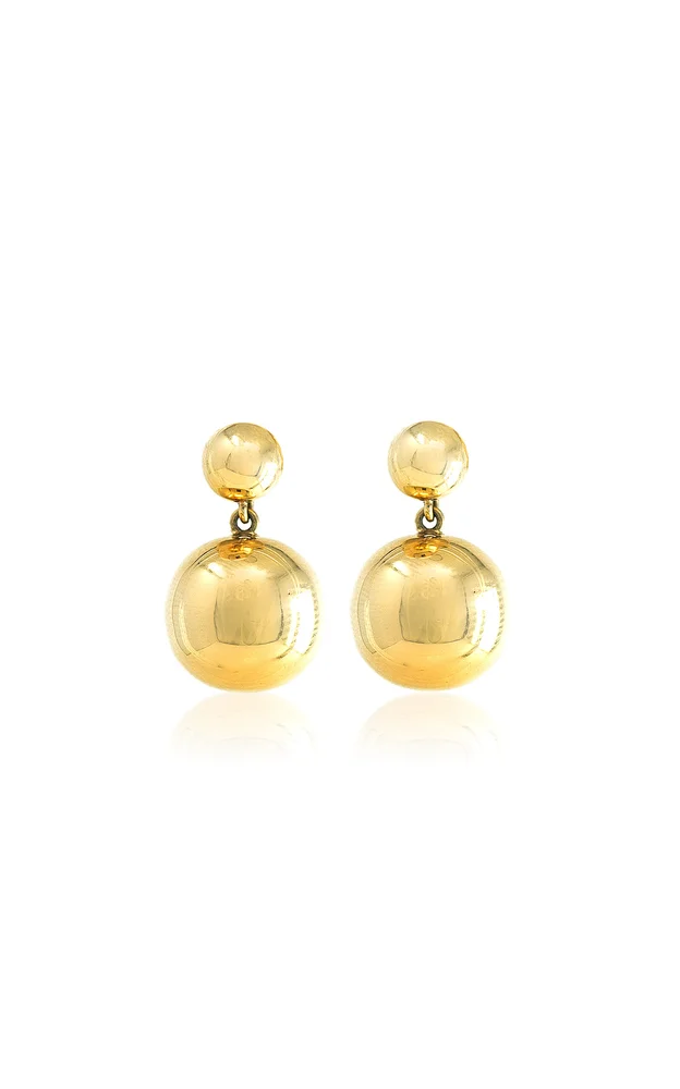 Two Disco Ball 18K Yellow Gold Earrings
